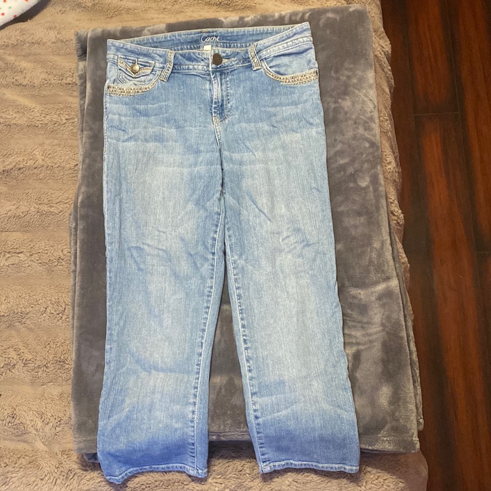 Vintage cache jeans size 6 womens low rise.